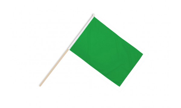 Plain Green Hand Flags
